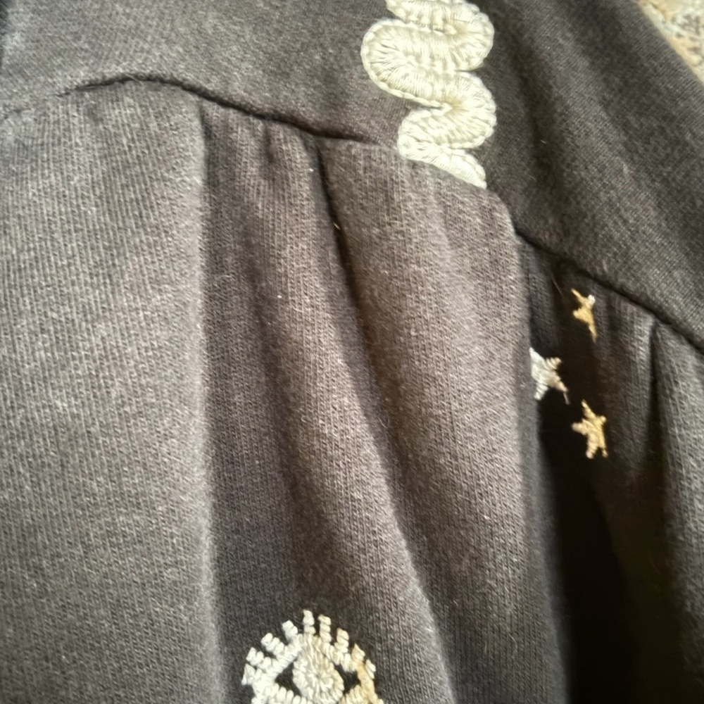 Cleobella Rayne Crop Hoodie ๐ Anthropologie Celestial Zip Up Boho Grunge - Picture 5 of 5